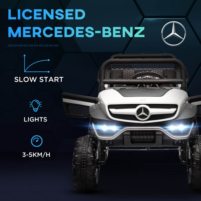 Licensed Mercedes-Benz 12V Kids Electric Ride-On Car - Battery-Powered Off-Road Vehicle with Remote Control, Horn, and Lights - Ideal for Young Adventurers and Playtime Fun