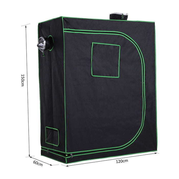 Hydroponic Grow Tent - 600D Reflective Mylar Indoor Plant Growing Shelter with Oxford Canopy, 120x60x150 cm - Ideal for Controlled Environment Agriculture