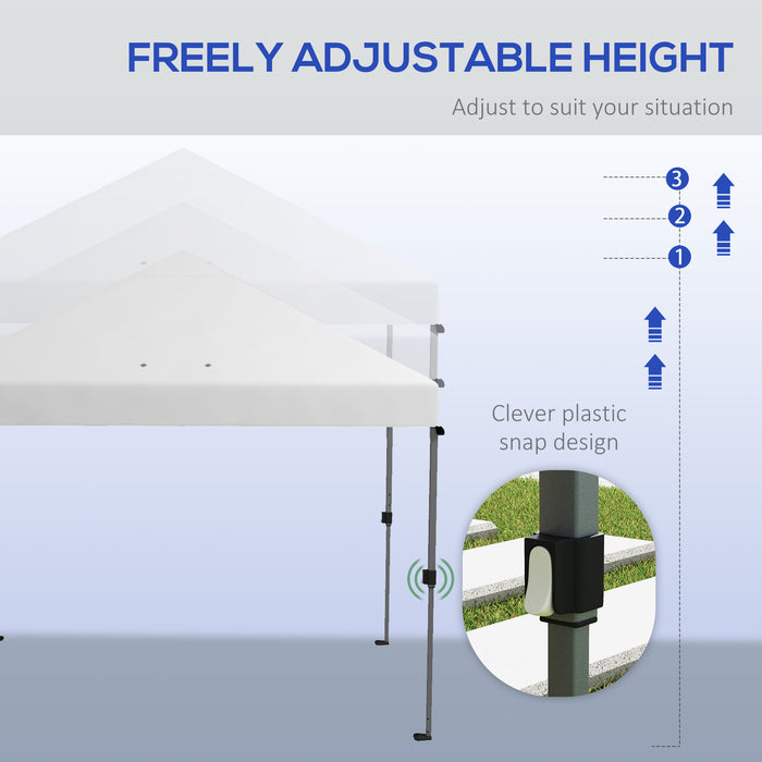 Easy-to-Assemble 3x3m Pop Up Gazebo - One-Person Setup Marquee Party Tent with One-Button Push and Adjustable Legs - Includes Stakes and Ropes for Stability