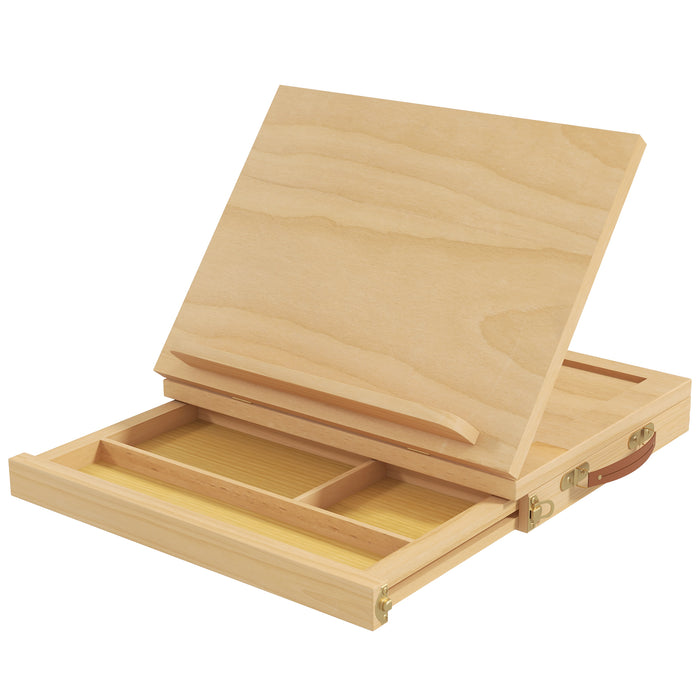 Adjustable Beechwood Table Box Easel with Storage - Portable Folding Wooden Artist Easel for Drawing & Sketching - Ideal for Aspiring Artists and Hobbyists