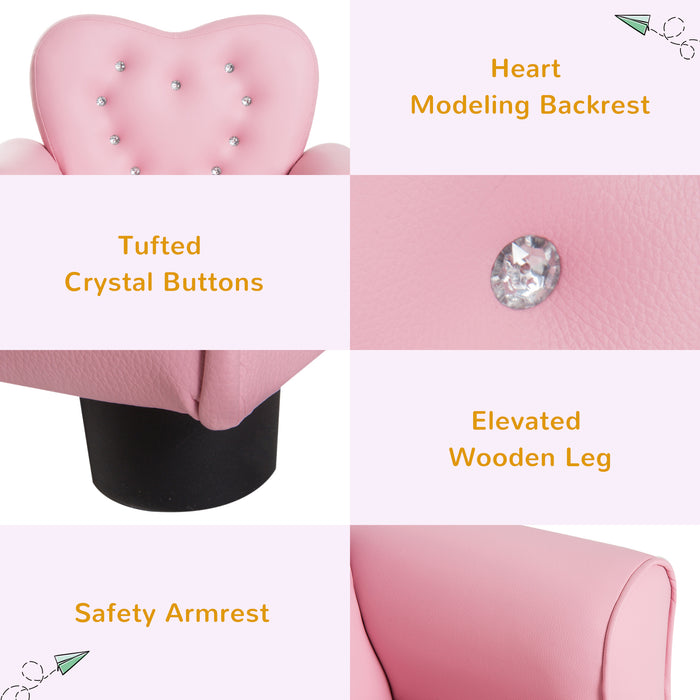 Toddler Chair Sofa for Kids - Children's Princess Pink Armchair with Comfortable Seating - Ideal for Playroom Relaxation and Play