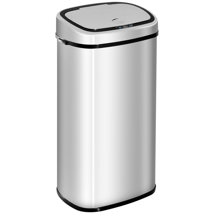 Automatic Sensor Kitchen Trash Can, 68L - Stainless Steel, Touchless Lid Operation - Convenient Waste Disposal for Home & Office