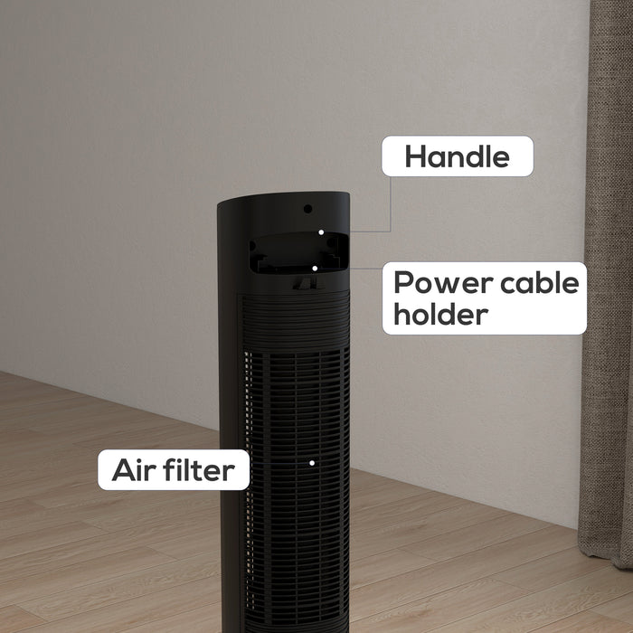 Tower Oscillating Fan with Ice Pack - Electric Cooling, 3.5L Water Tank, 12-Hour Timer, Sleep Mode & Remote Control - Ideal for Home or Office Comfort