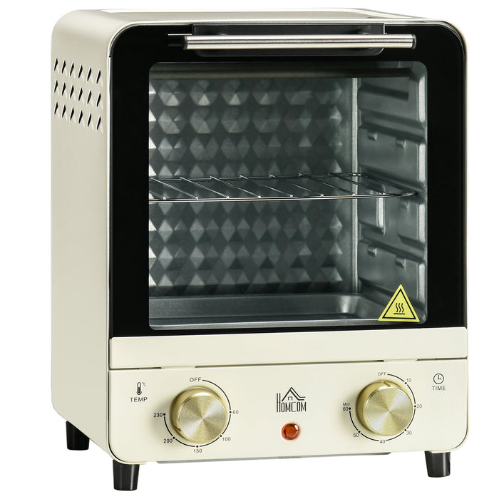 Convection Mini Oven & Grill - 15L Electric Kitchen Appliance with Adjustable Temperature, Timer, and Accessories - Perfect for Small Spaces and Efficient Baking