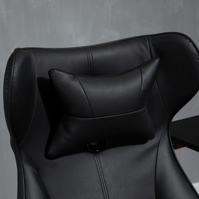 Ergonomic Racing Gaming Chair - Lumbar Support, Swivel Base, Flip-up Armrests, Integrated Headrest - Comfort for Gamers and Home Office Users