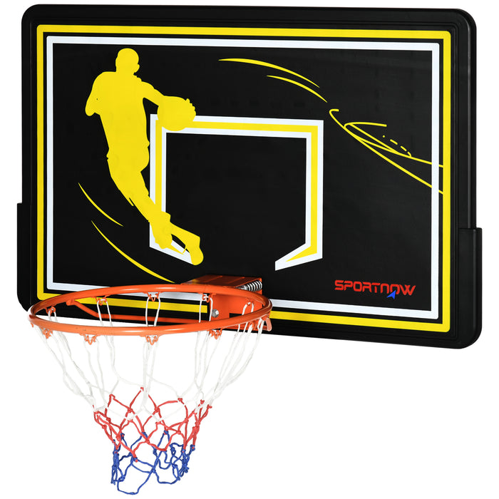 Wall-Mounted Mini Basketball System - Hoop with Backboard for Indoor & Outdoor Use - Perfect for Kids and Family Fun