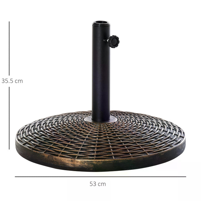 Heavy-Duty 25kg Patio Umbrella Base - Weather-Resistant Parasol Holder for Outdoor Use - Ideal Stand for Stability & Support