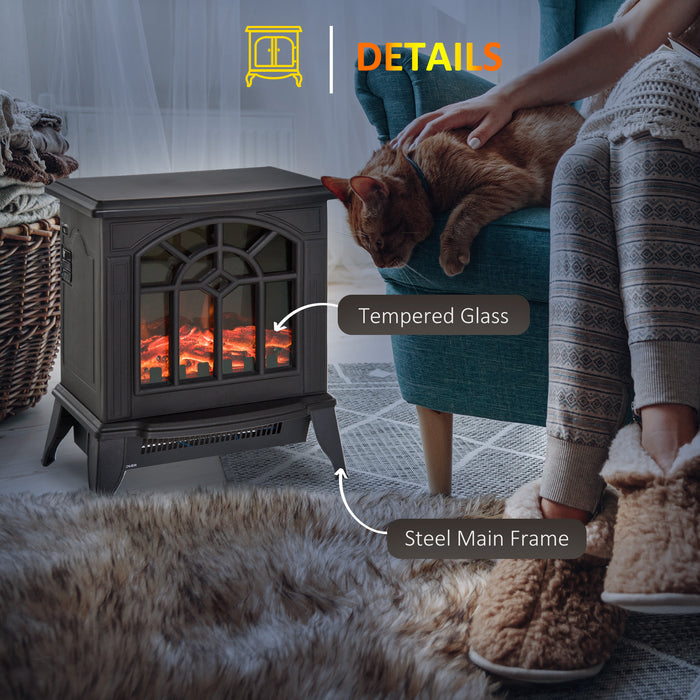 Electric Heater 1000W/2000W - Portable Indoor Space Heater with Adjustable Thermostat - Ideal for Home and Office Warmth