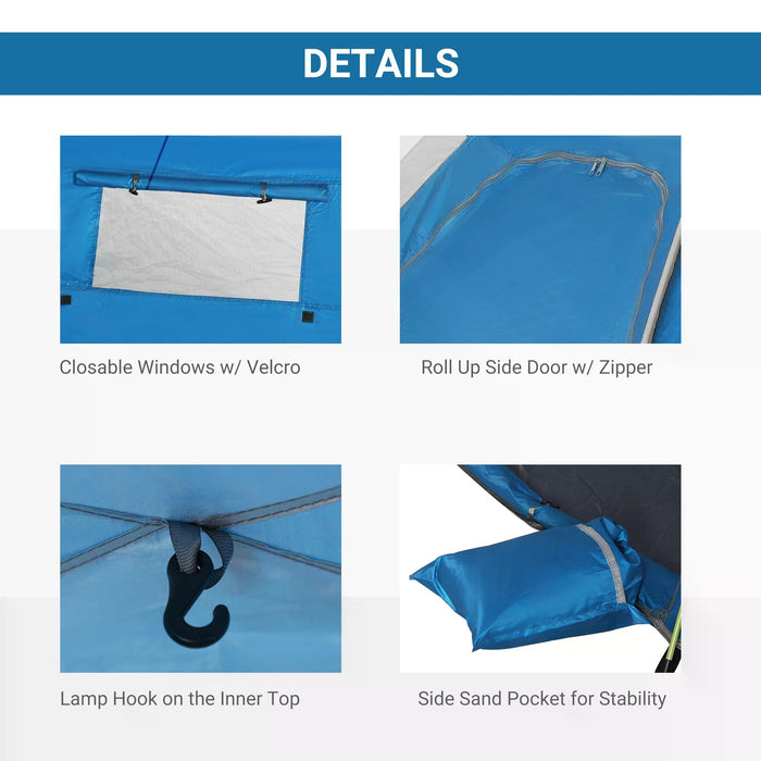 Pop-Up Beach Tent Model XT100 - 1-2 Person Sun Shade Canopy with UV Protection and Waterproof Design - Portable Shelter with Ventilating Mesh Windows for Outdoor Enthusiasts