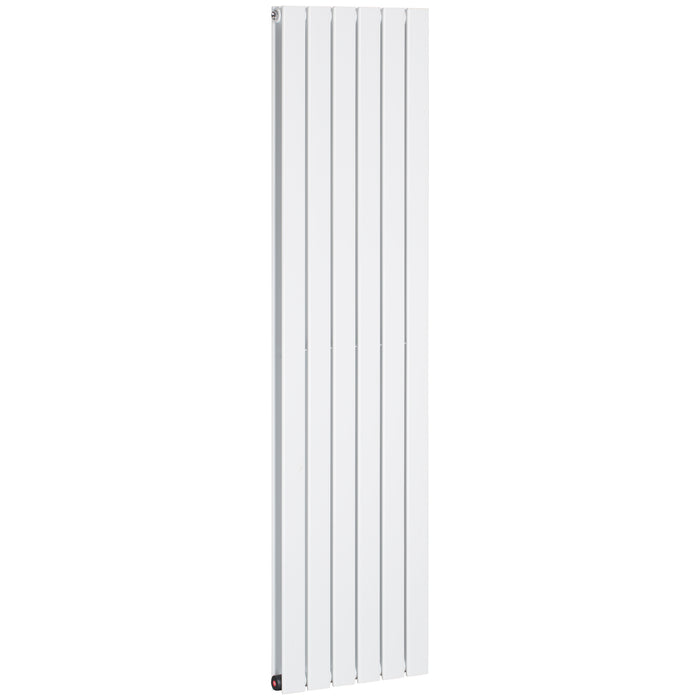 Horizontal Designer Wall-Mounted Water-Filled Radiator - Centralized Space Heating Solution for Bedroom and Home Office - Sleek White Finish for Modern Interiors