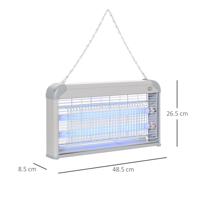 30W Electric Fly Mosquito Killer - Free Standing or Wall Hanging Bug Zapper with 60m2 Coverage - Efficient Insect Elimination for Home & Office Use