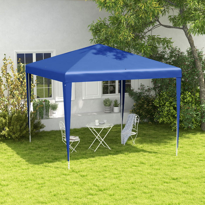 Garden Gazebo Marquee - 2.7m x 2.7m Outdoor Party Tent with Wedding Canopy, Blue - Ideal for Events and Celebrations