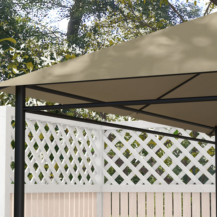3 x 4m Gazebo Canopy Top Cover - Khaki Roof Replacement for Outdoor Shelter - Ideal for Garden Patio Enhancement
