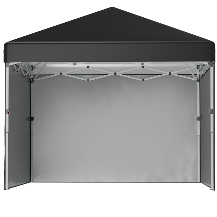 Pop Up Gazebo Event Shelter - 3x3 Meter Adjustable Height Party Tent with Sidewalls and Weight Bags - Ideal for Outdoor Activities and Gatherings