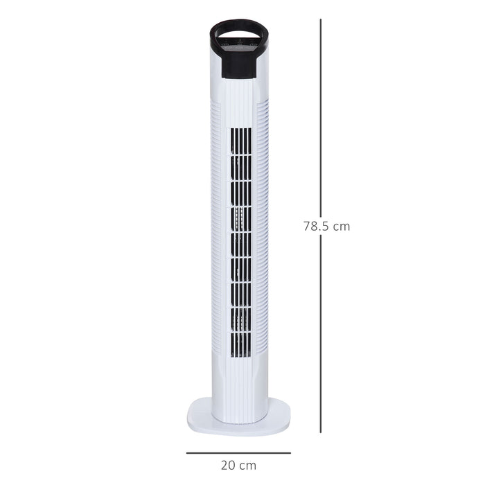 Freestanding Tower Fan with LED Panel - 3 Speed Settings, 70° Oscillation, 7.5-Hour Timer, and Remote Control - Ideal for Home or Office Comfort